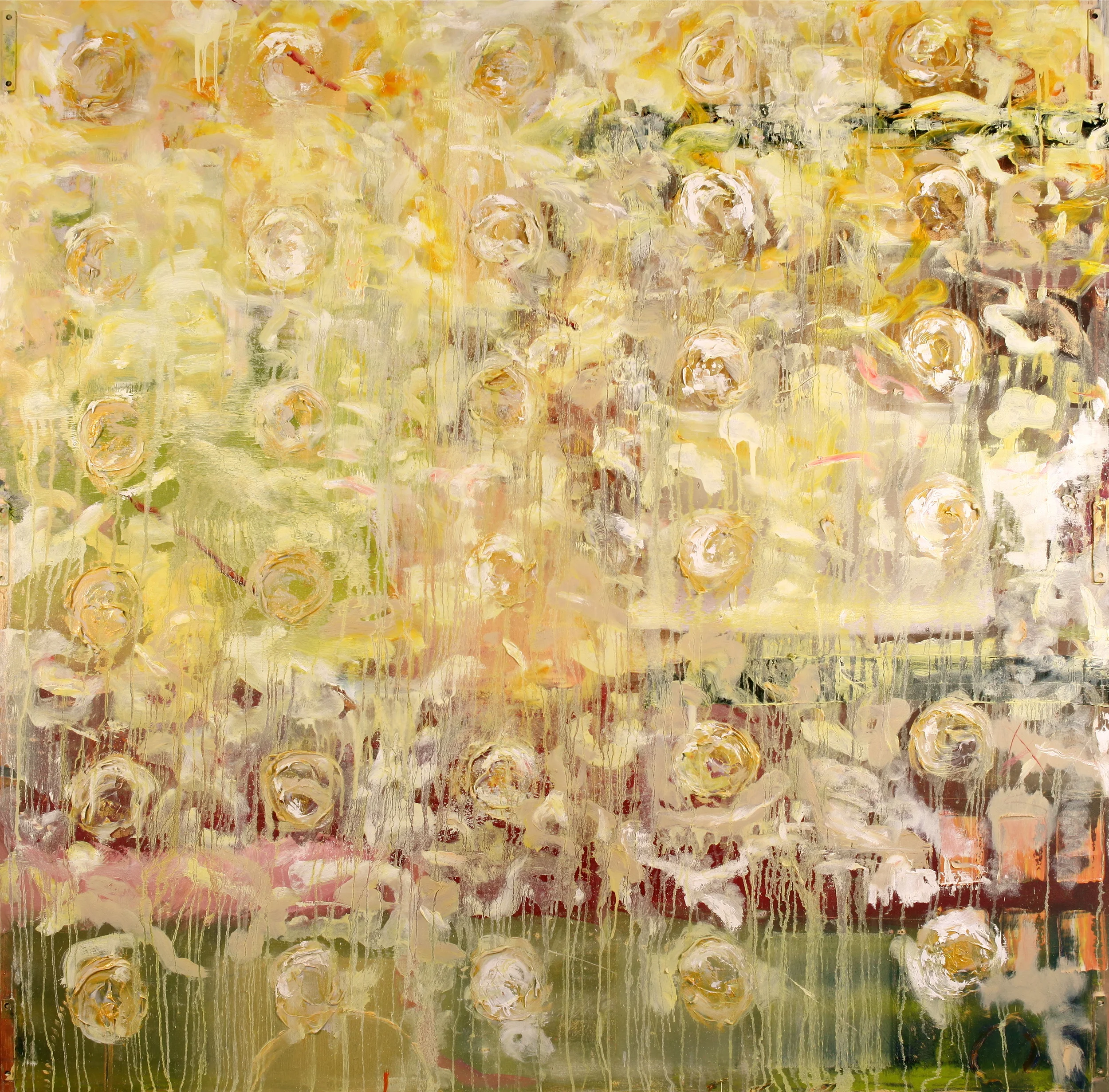'Spring' 182cm x 182cm x 4cm Mixed media on canvas