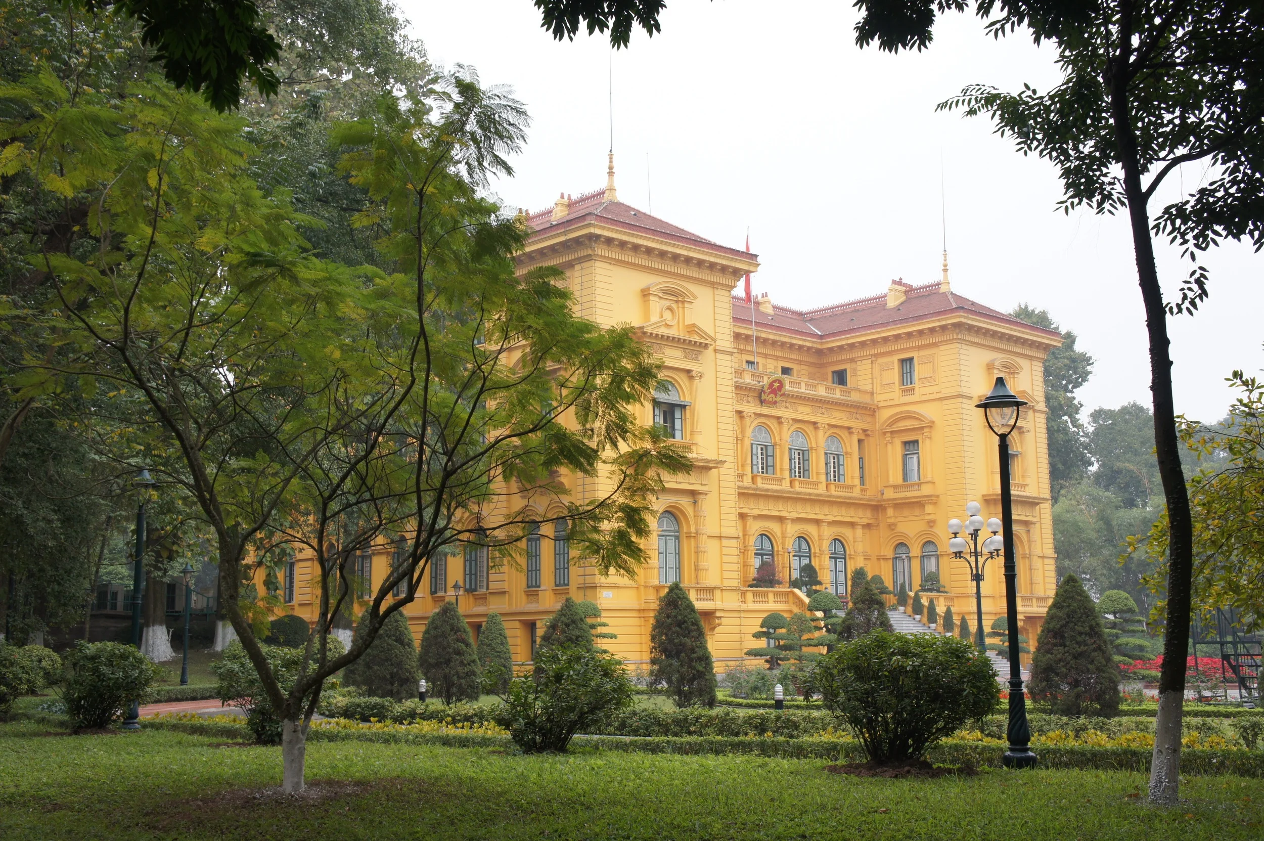 The Presidential Palace where Ho Chi Minh refused to live, saying that he could not stay in such opulence when Vietnamese lived in poverty.