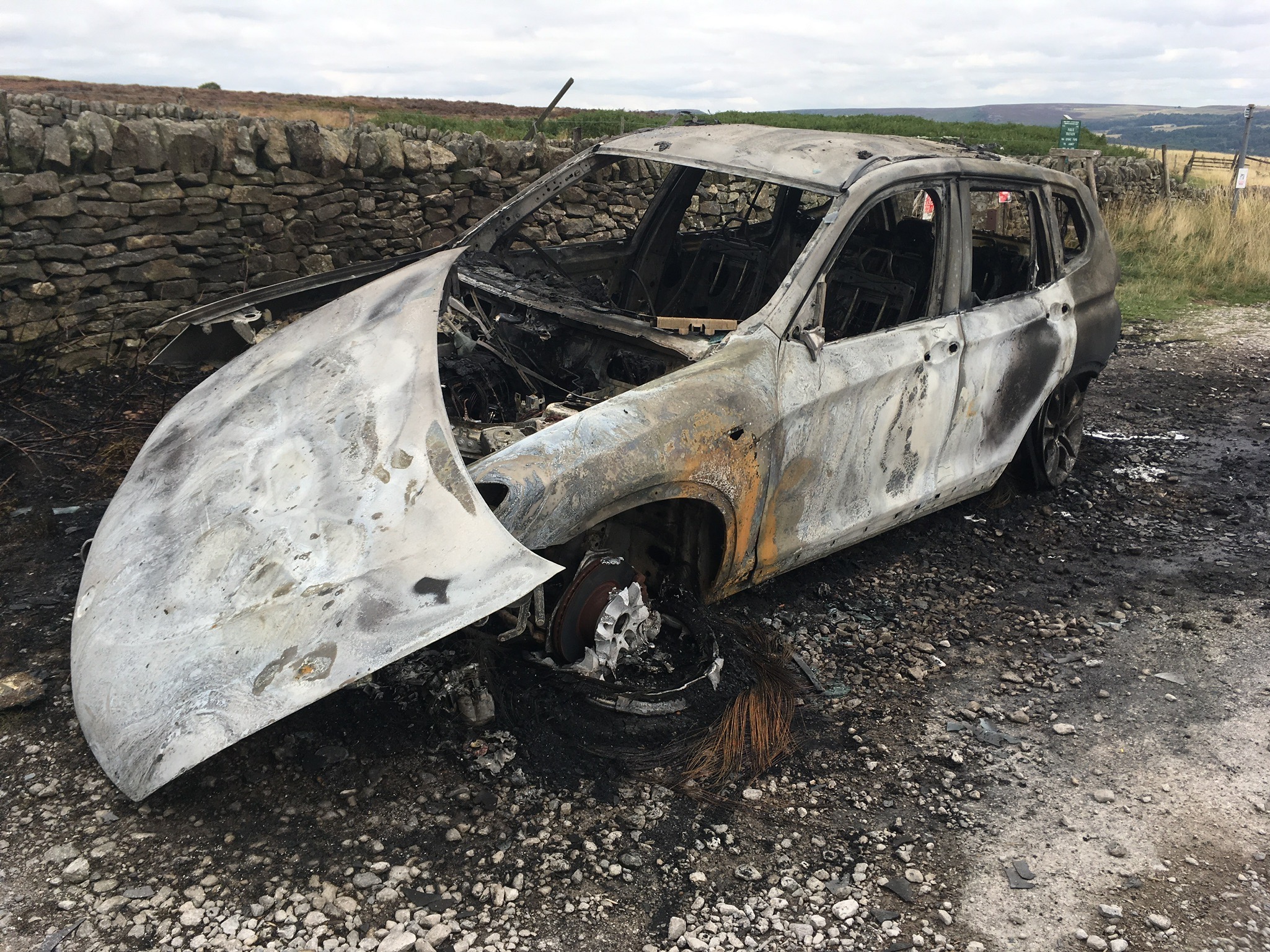My parents' car bursts into flames