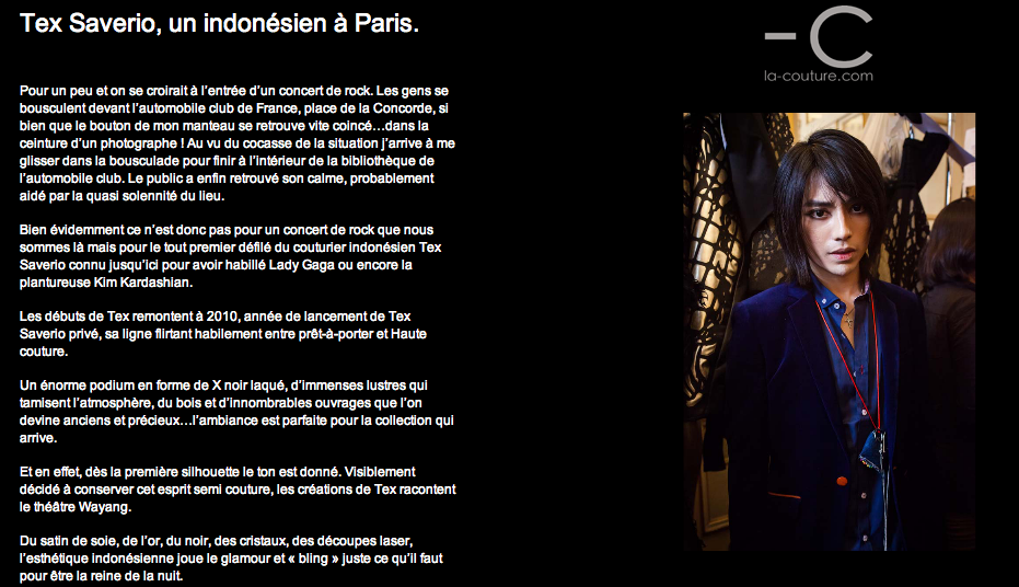PFW - Tex Saverio Show 2014