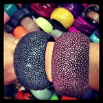 Loved these stingray cuffs - sustainably farmed in Thailand, available (along with amazing iPhone cases!) from Oriental Arts Co.