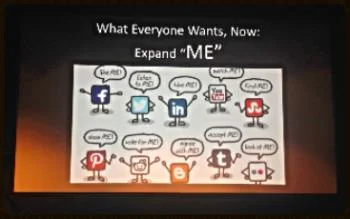 I loved this slide conveying how (and why!) we leverage different social media platforms
