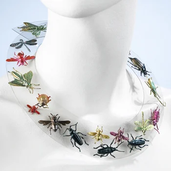 The famous Schiaparelli "bug" necklace, 1938.