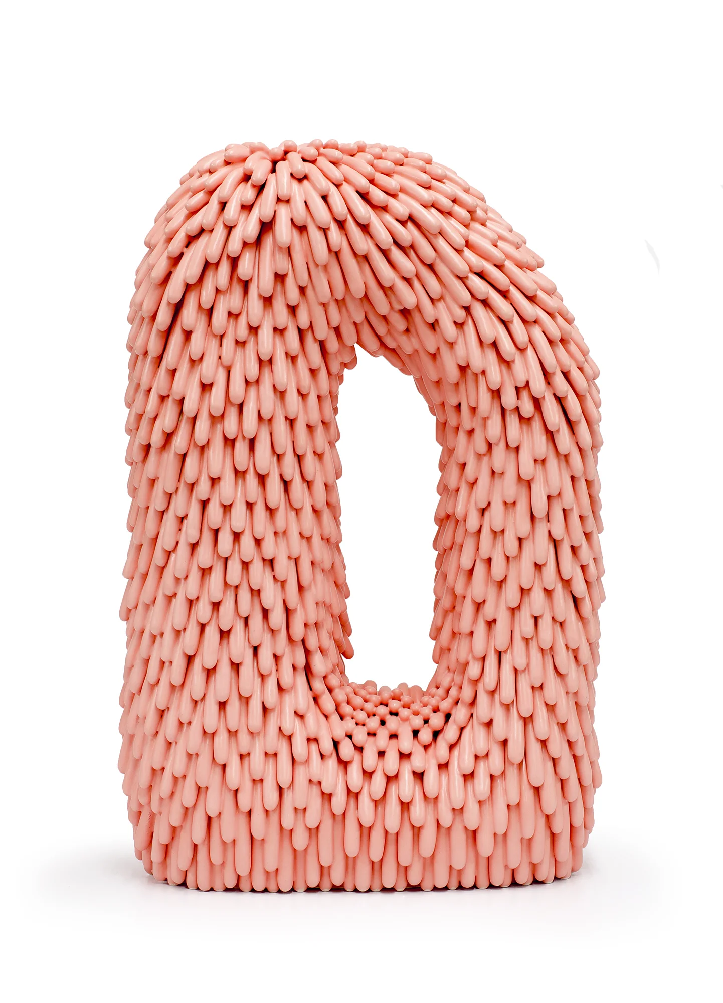 Untitled (Salmon Dust Furry with hole)