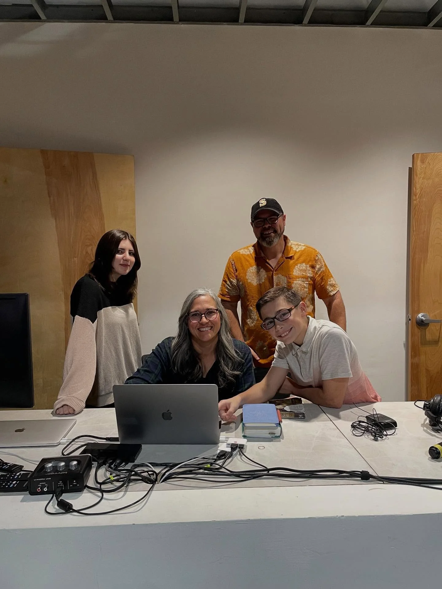 The C family serves together as a family in the sound booth every single month! If you know this family, give them a high five the next time you see them. We love seeing families worshipping and serving their church community together!