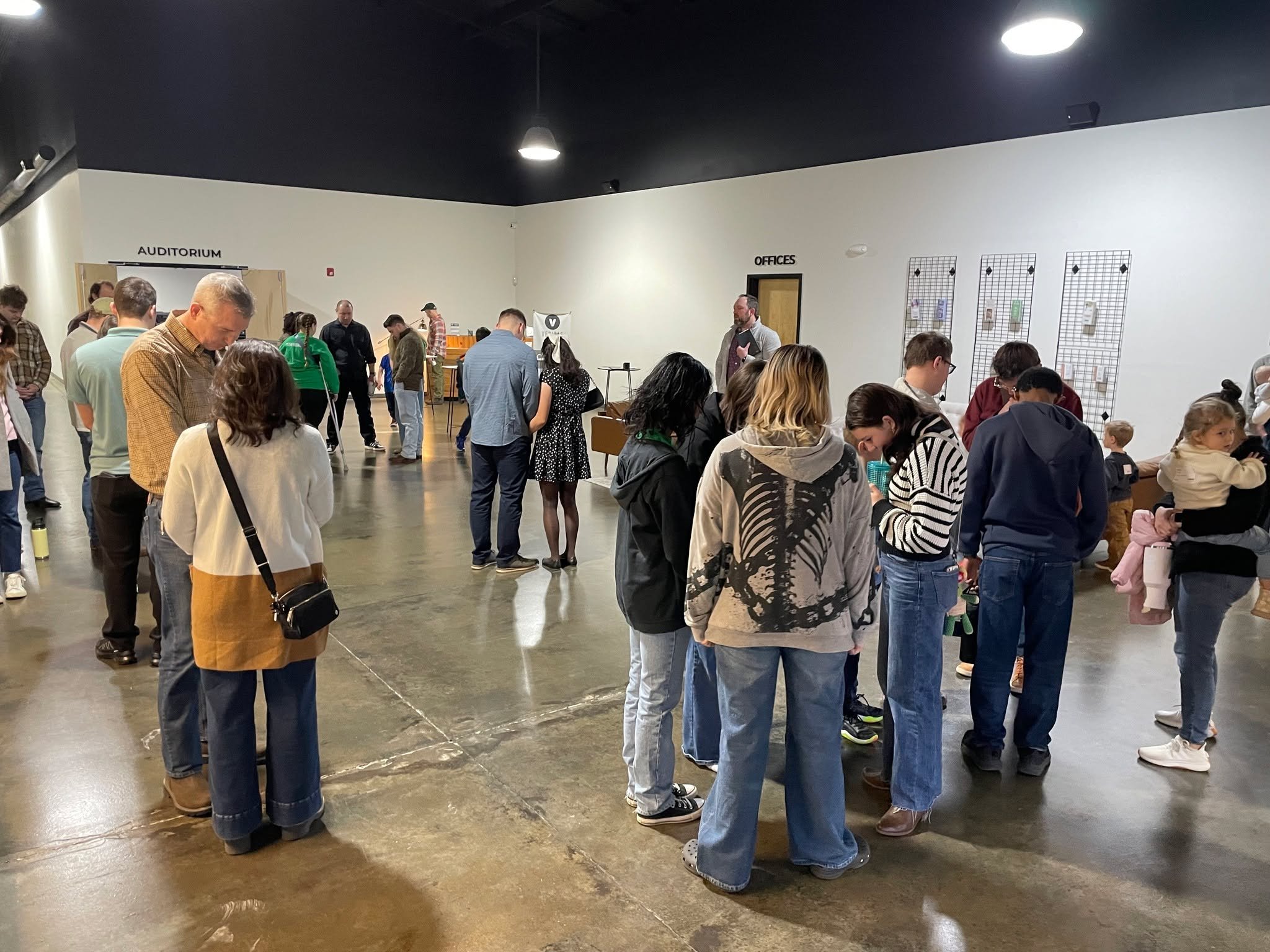 Our volunteer service team members pray together every Sunday for everyone who walks through our doors! We are so grateful for all of our volunteers and for the ability to worship together. We look forward to seeing you this morning at 10a at 584 S R