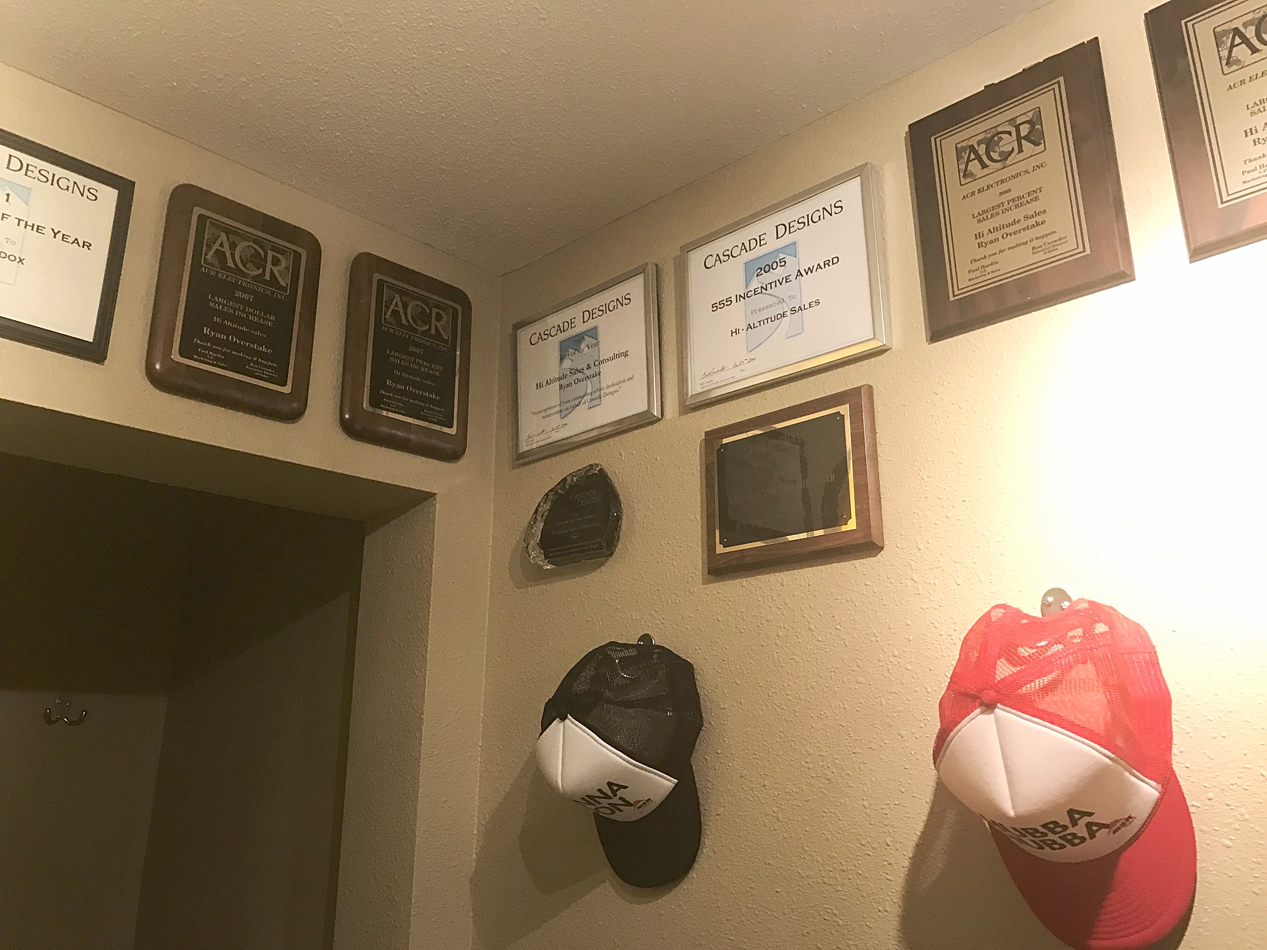 The Hi Altitude "Wall of Fame" in our bathroom!