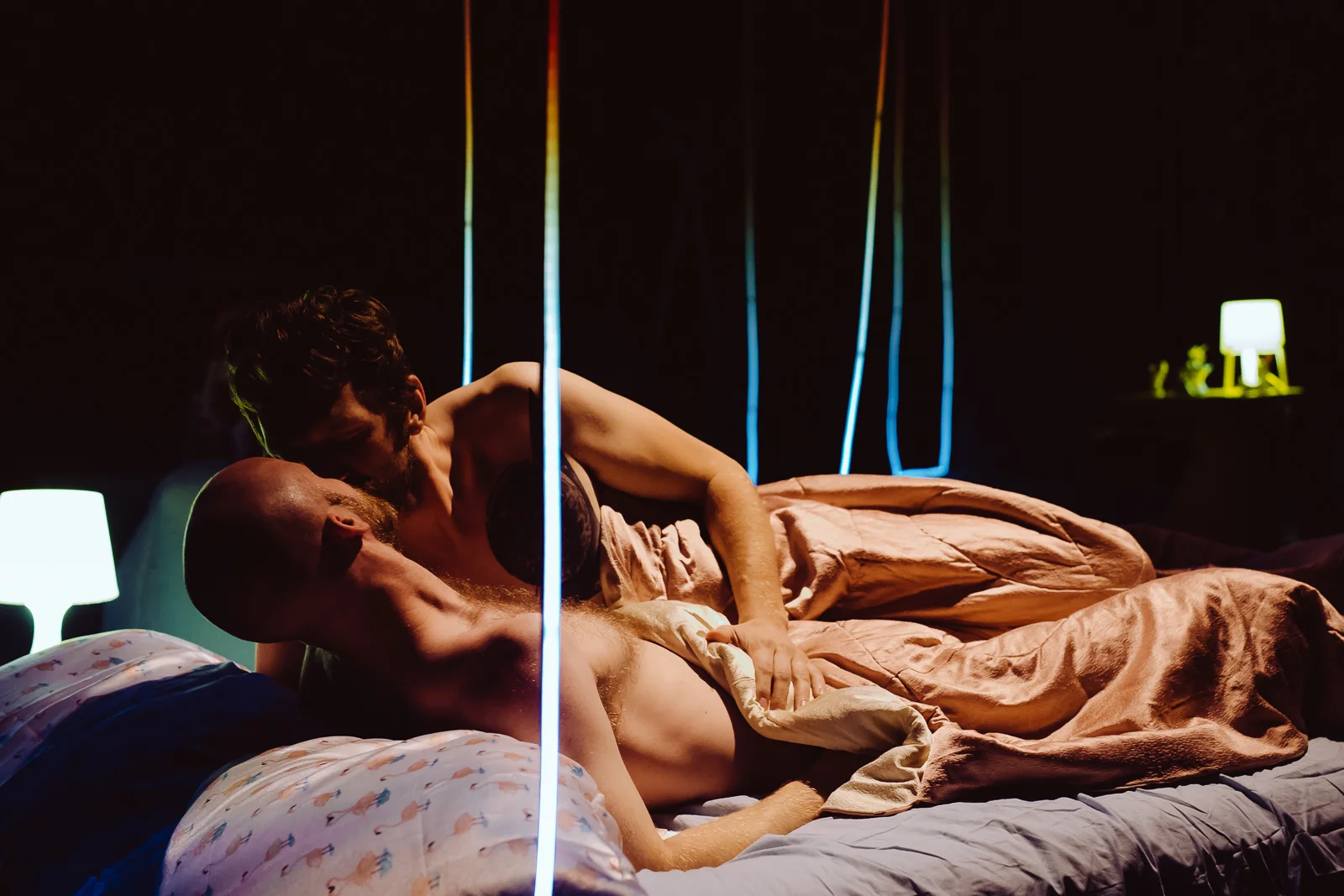 Photo by Tye Carson | Design by Alison Yanota | Projection design by Tyler Klein Longmire | Image of Joe Perry and Evan Medd