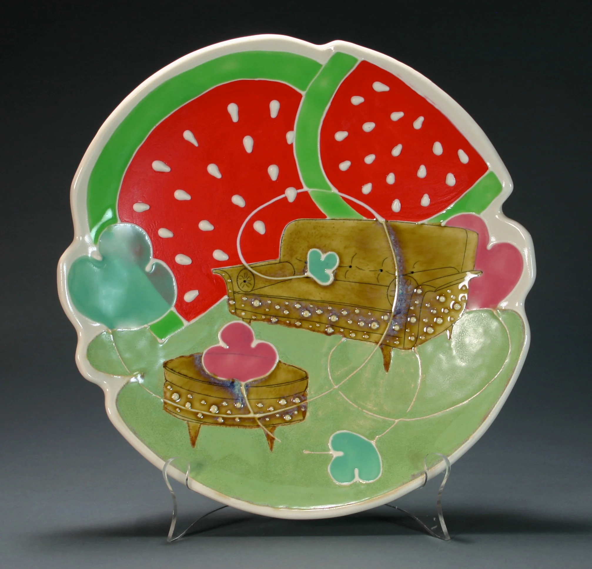 Large Platter entitled "Sleepy Little Town"