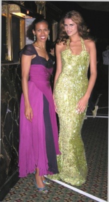 New York Fashion Week blast from my past (me with some sexy model.) I produced this show @ Cipriani's back in the day. Photo credit: Patrick McMullen
