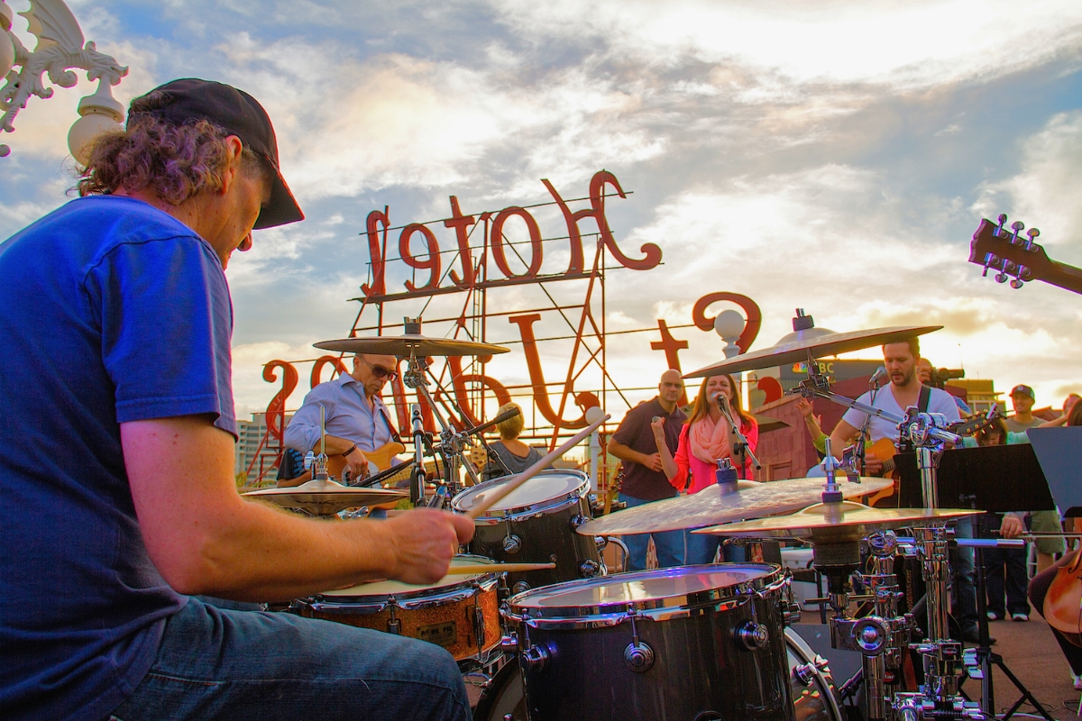 Love on San Diego - Worship on the Rooftop of the St. James Hotel, Downtown San Diego.