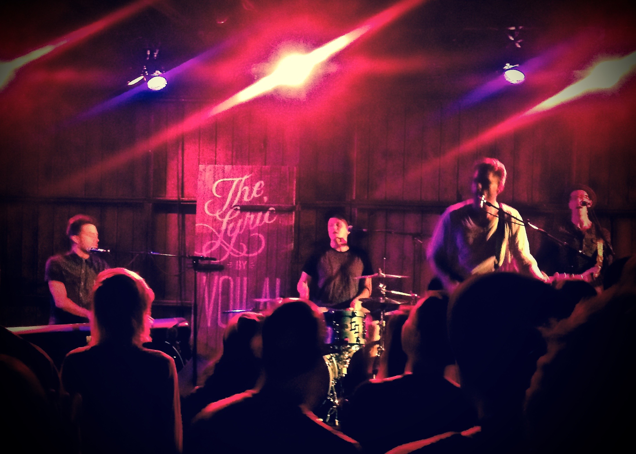 Joe Urquhart holding down the rhythm section on tour with Recording Artist Brendan James.
