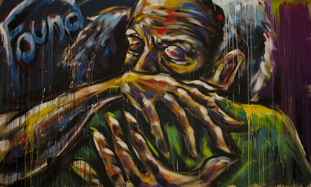 "Found" live art by Tom Clark