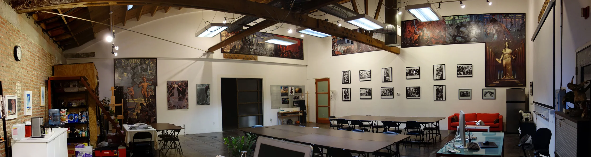John Watkiss' "Millenium Project" Mural displayed in our Digital Media Room.