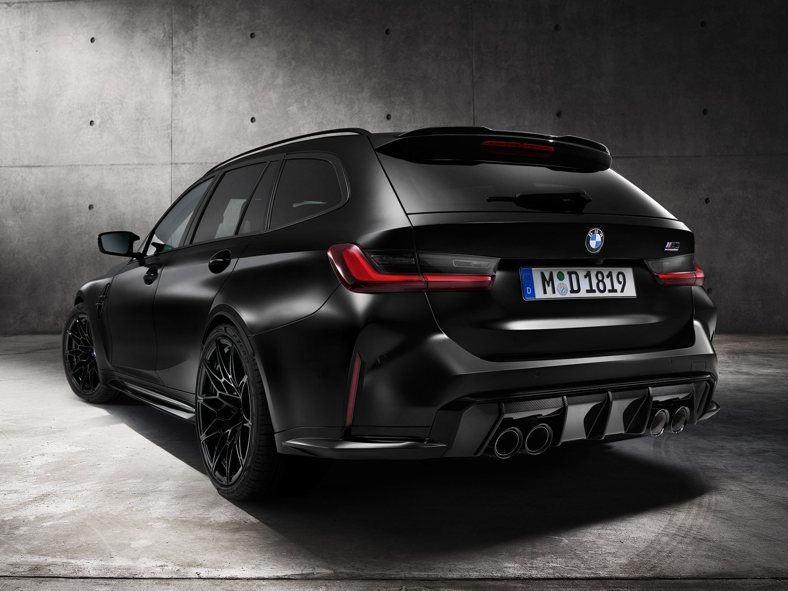 All-Black BMW M3 Touring With Matte Paint Poses For The Camera