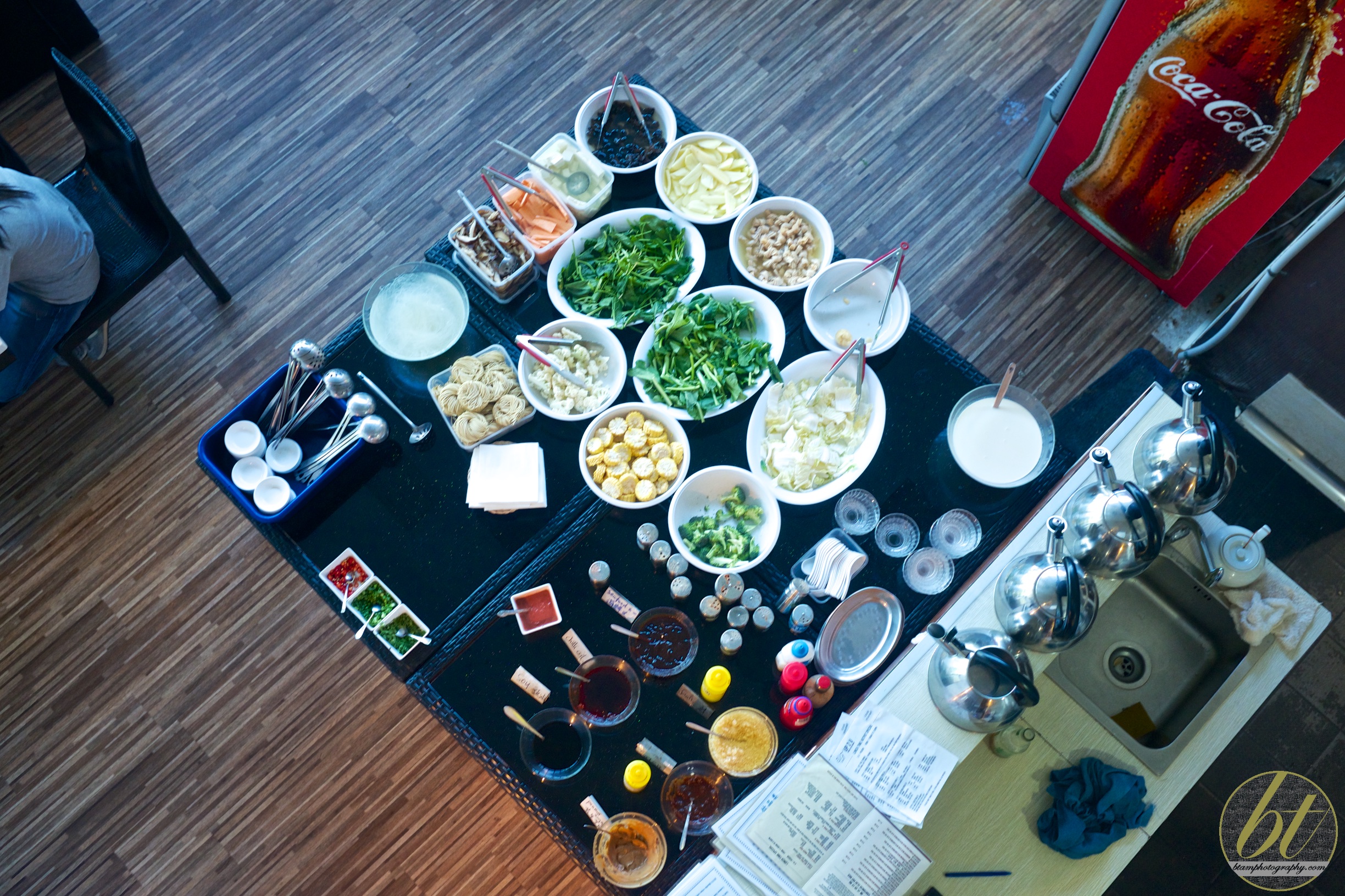Communal vegetables table