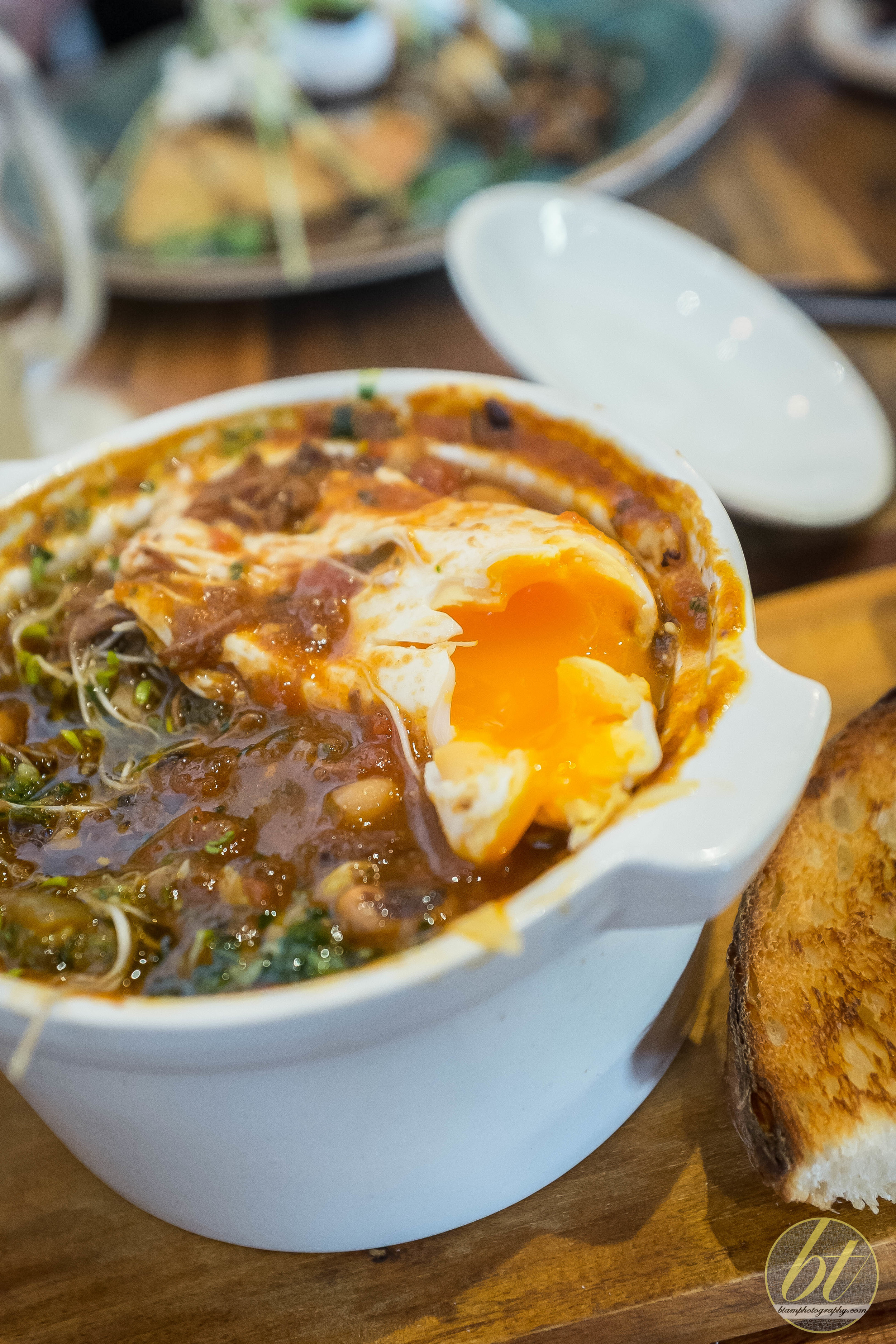 The hidden poached egg - still runny!