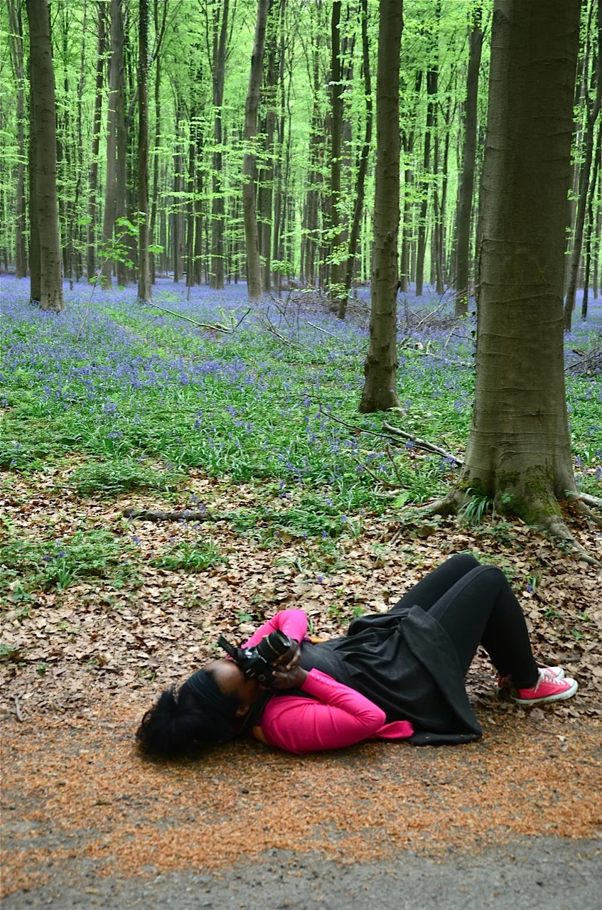 Nothing amusing about this shot, but the only way to get the full length of the tree - obviously forgot the mat on this outing! All a part of the fun!
