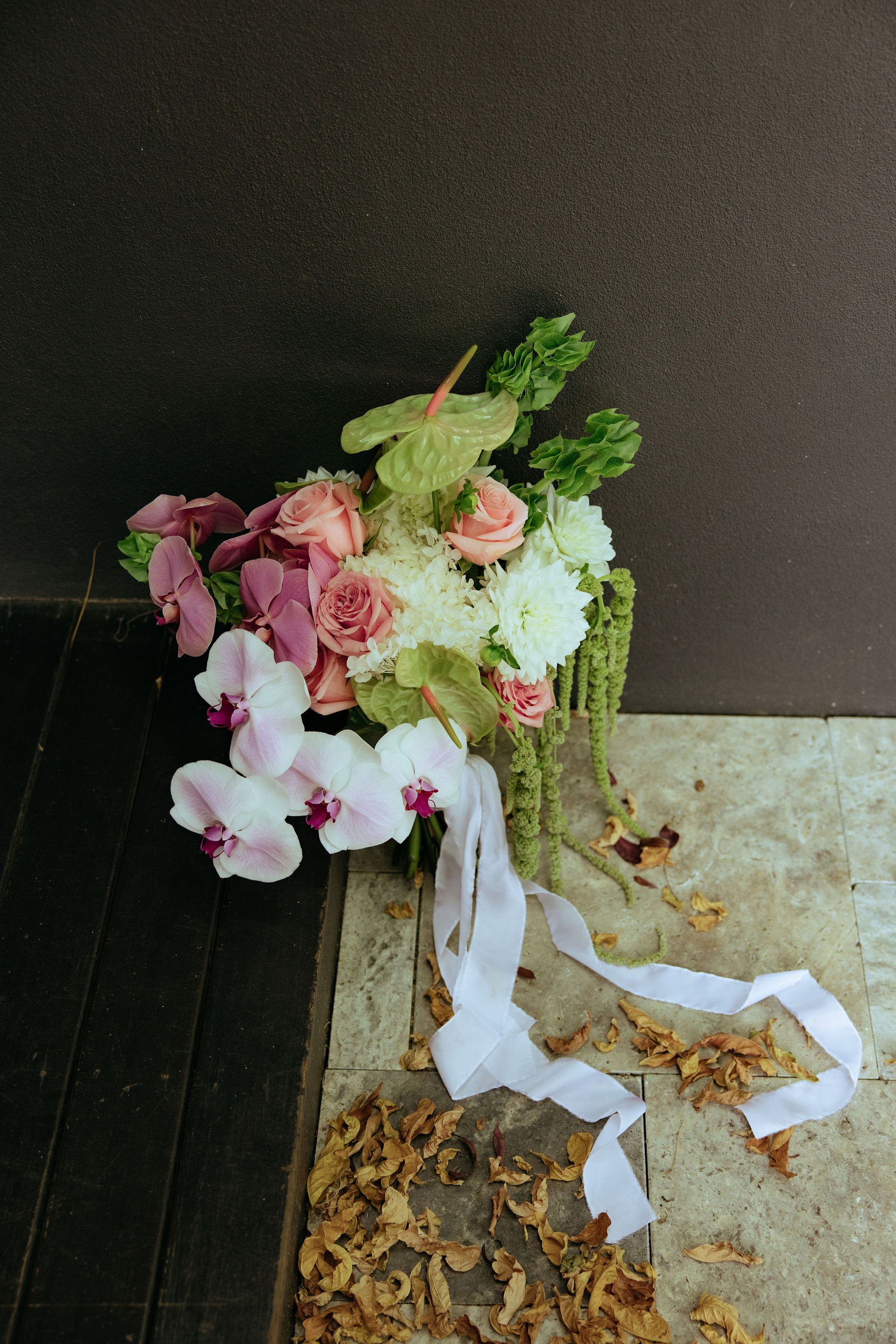 colourful bridal bouquet south west