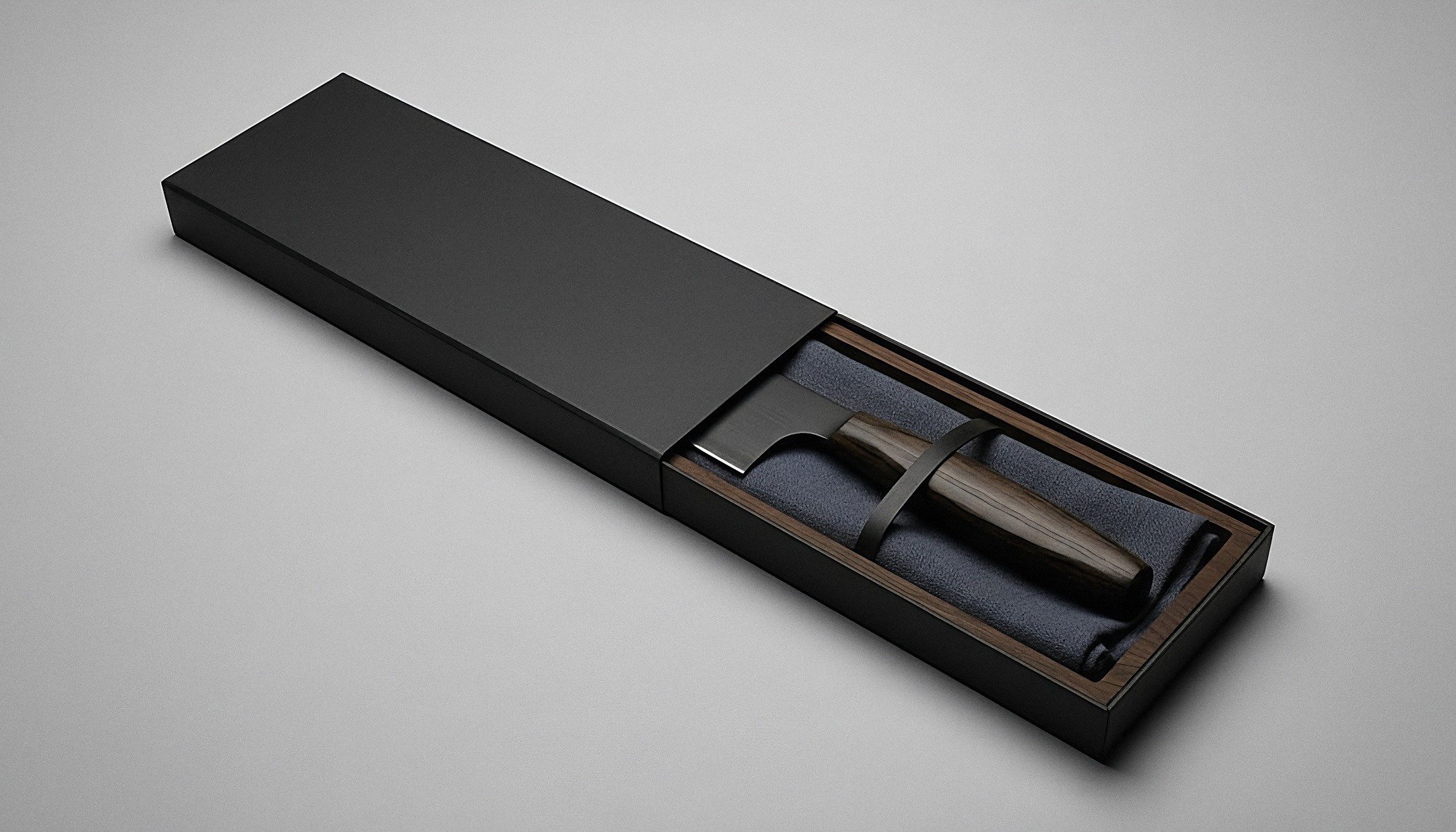 Precision is a discipline.

Crafted in two material expressions, blackened steel paired with dark wood or seamless brushed steel from blade to handle, this knife is a study in restraint, balance, and material honesty.

Each blade begins as carefully 