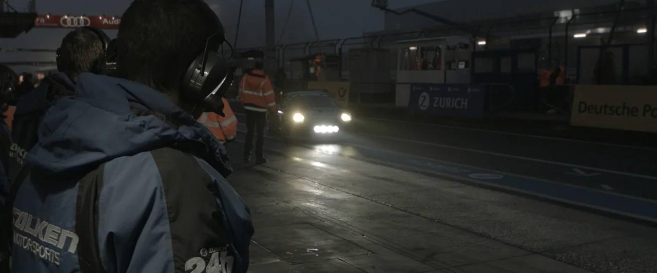 BMCC ProRes 422 frame grab - ungraded A pitstop at night