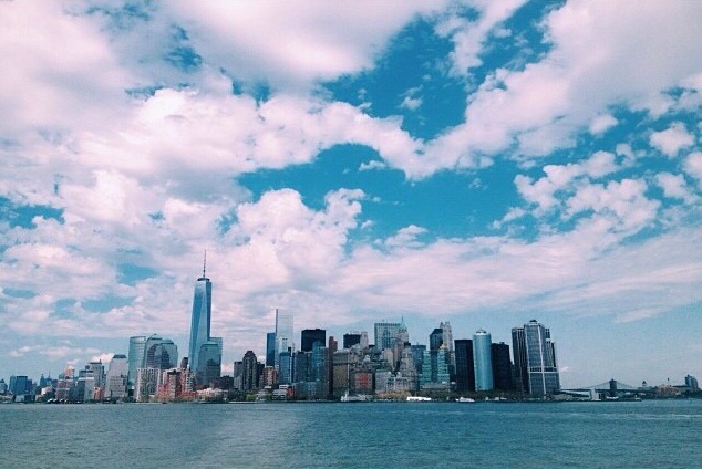 Manhattan skyline from the bay
