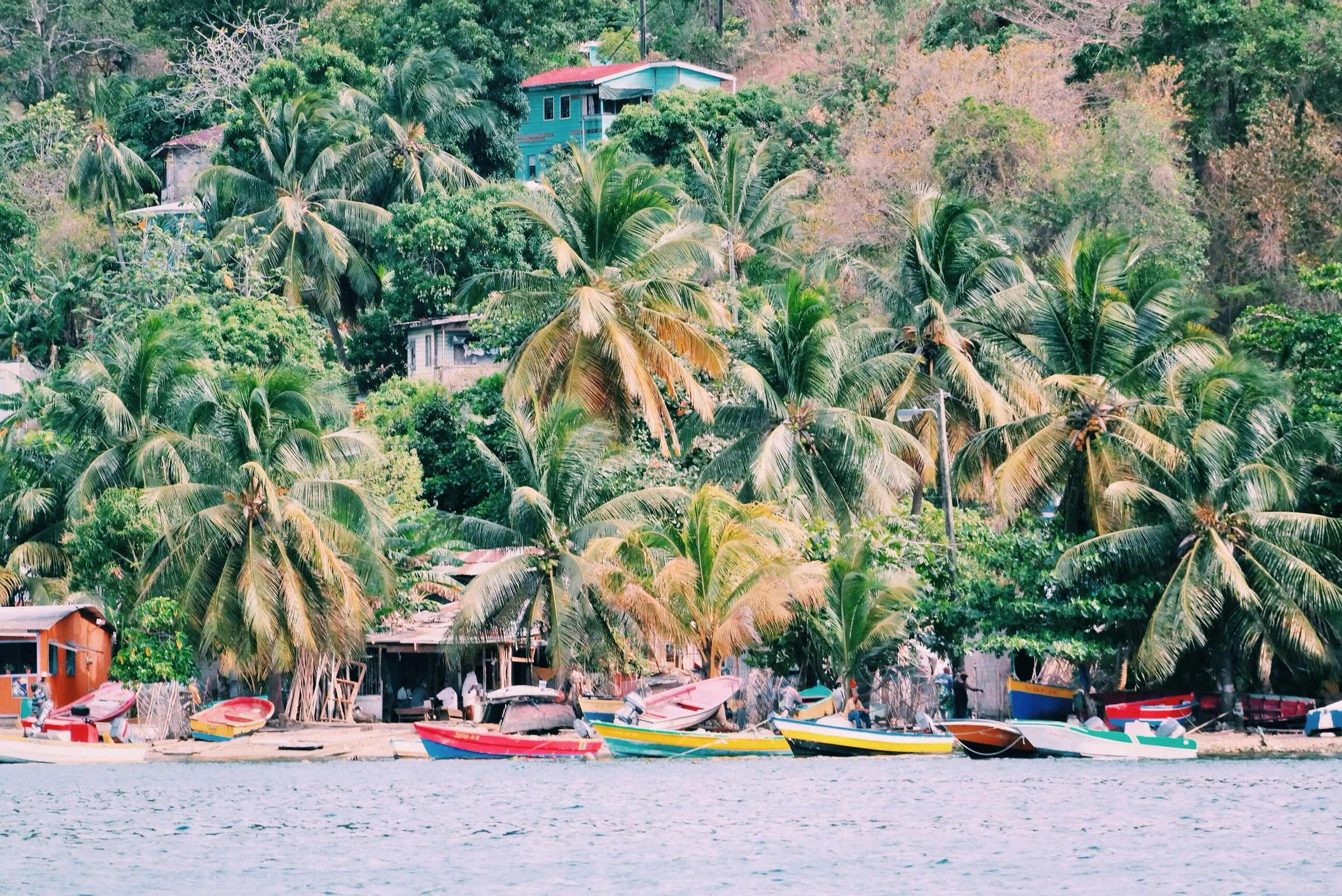 Castries, the neighboring bay, where we did our first sail and groceries for the boat.