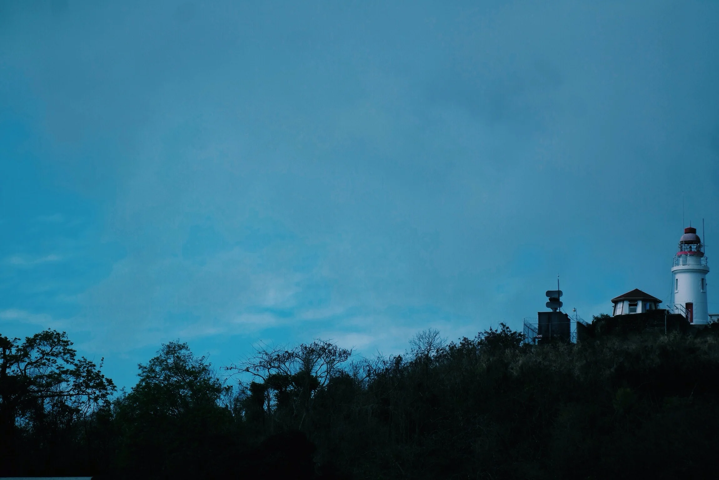 the lighthouse in Castries Bay