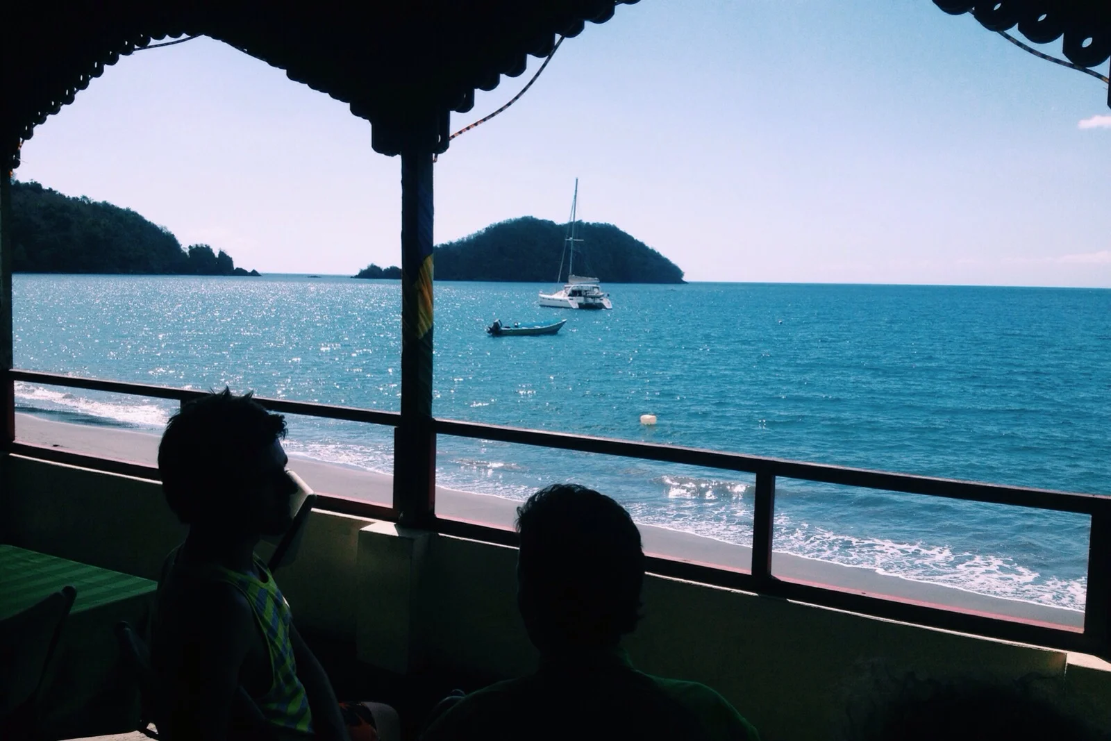 lunch view - fish rotis on the beach