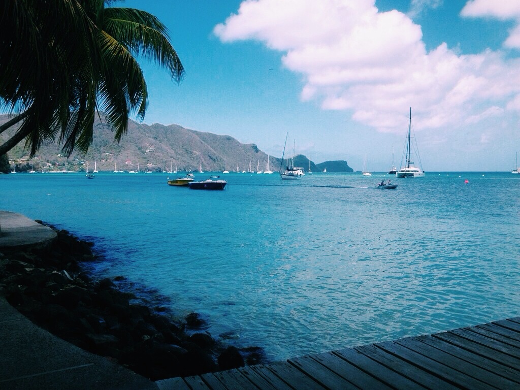 view from the dinghy dock
