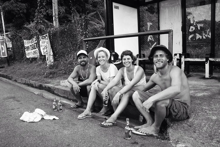 our last beer together in Tobago, before Rufus and I left for Zambia