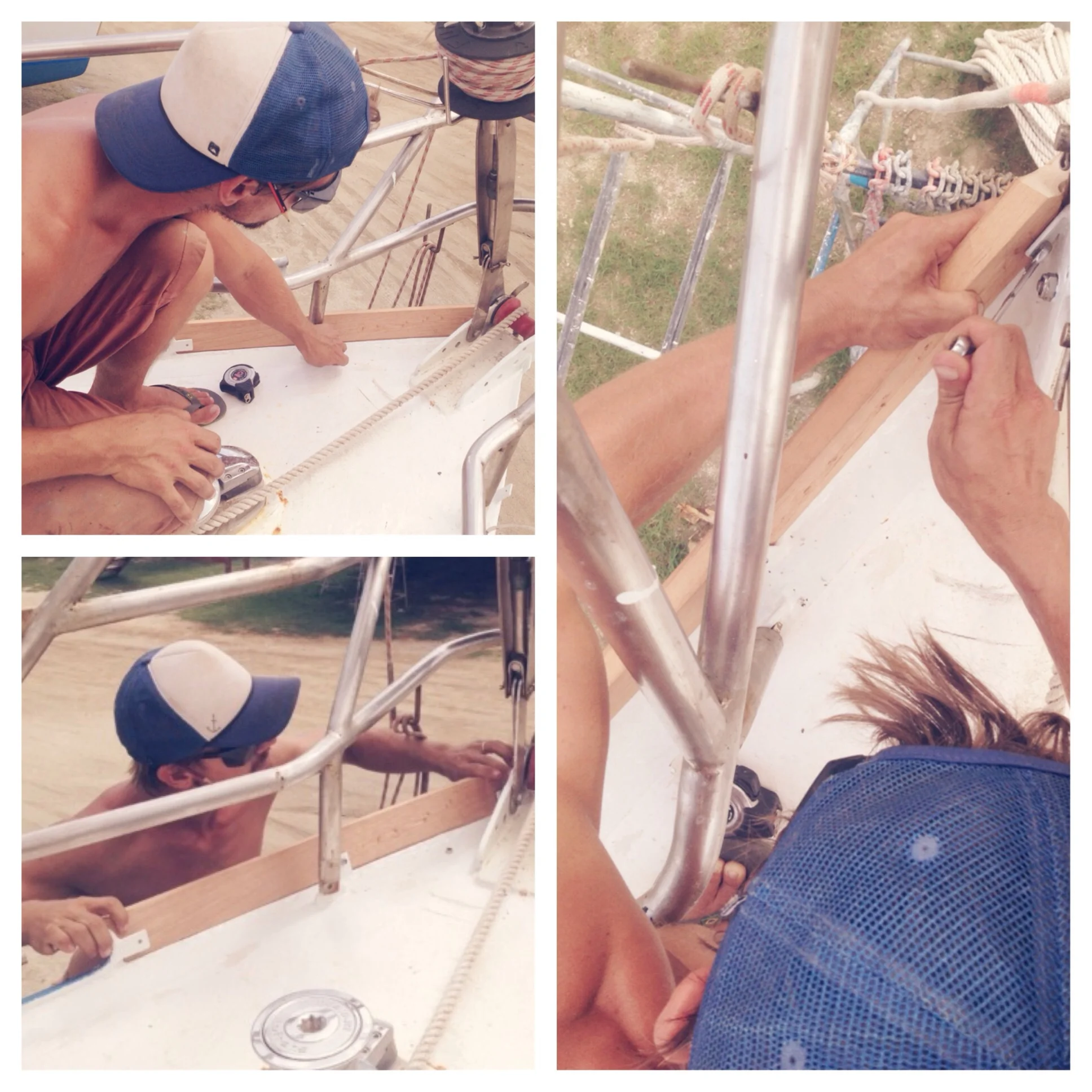 dry fitting the new toe rail