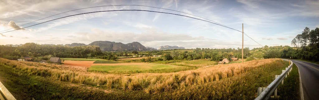 view from the road outside town, on our way up to the restaurant