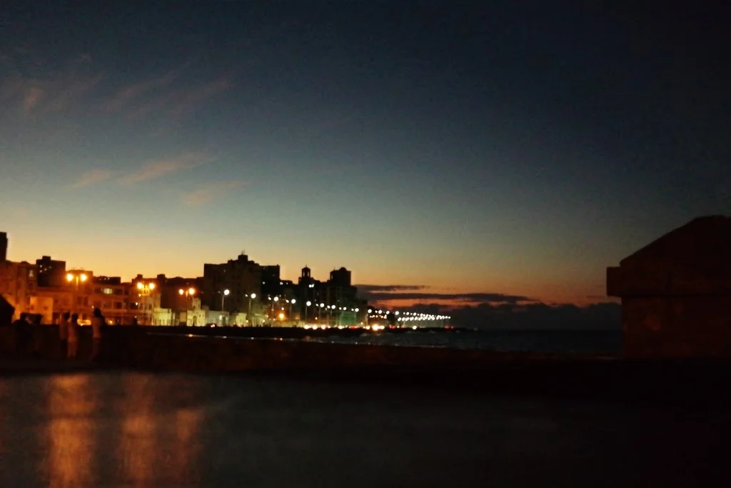 The Malecon at night