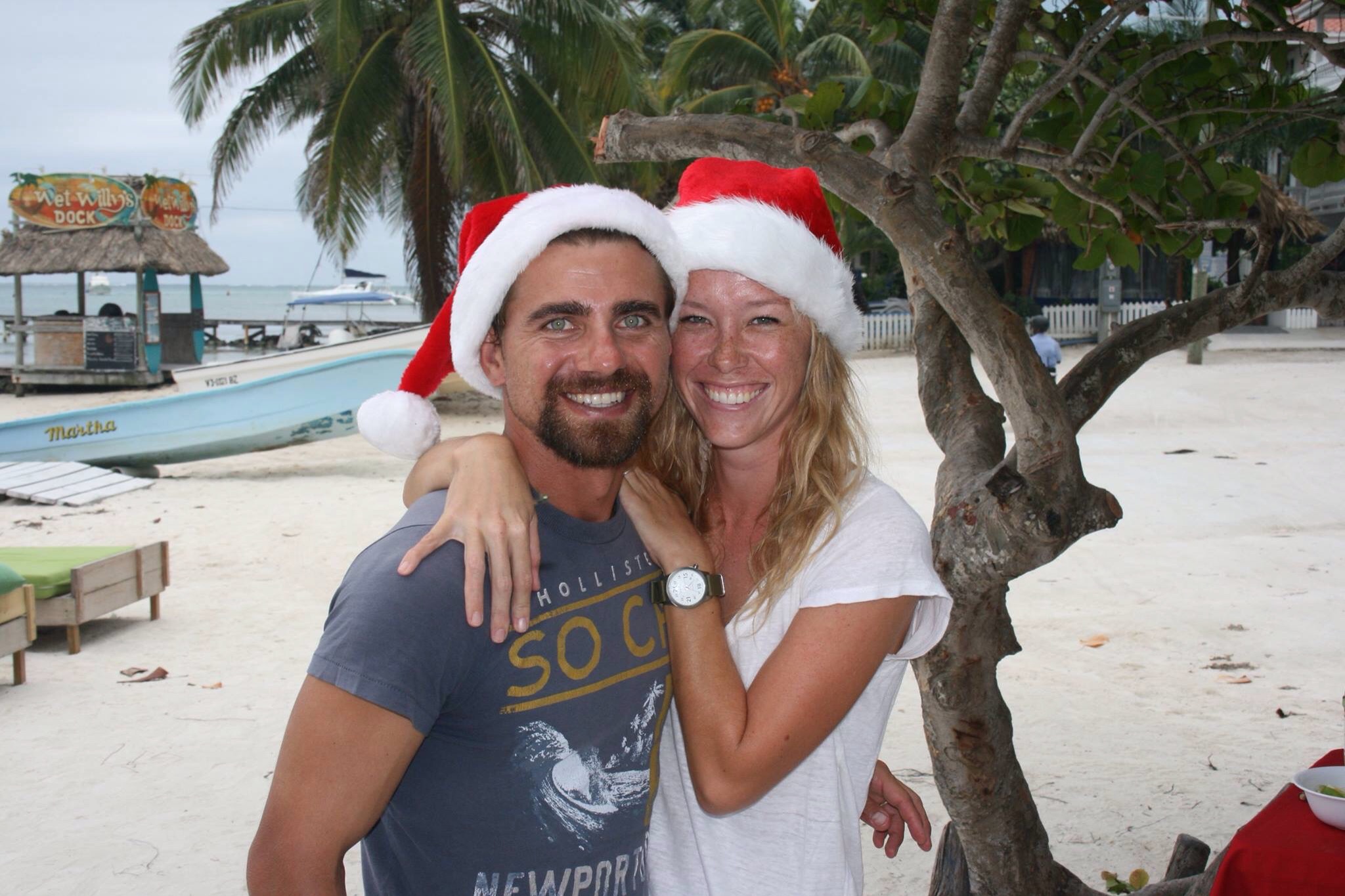 Christmas Day barbecue on the beach in San Pedro, Ambergris Caye - Photo courtesy of Susan Ivie