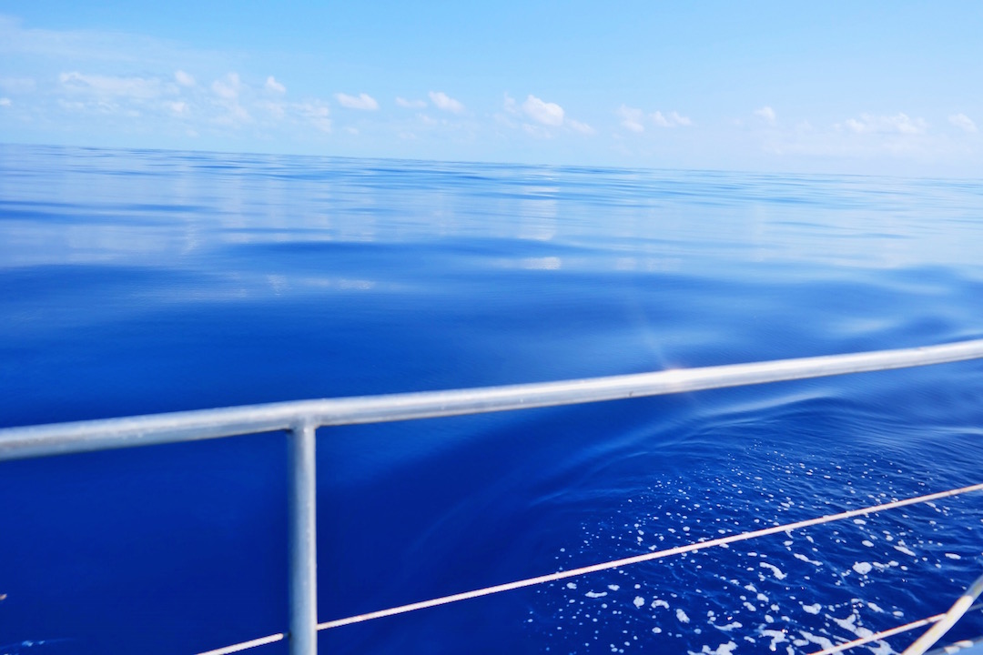 completely calm Caribbean Sea