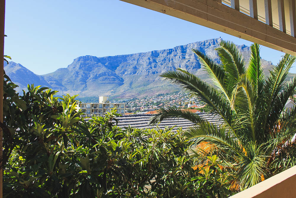view of Table Mountain from Carla's balcony