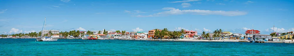 our view of San Pedro, Ambergris Caye, from the anchorage