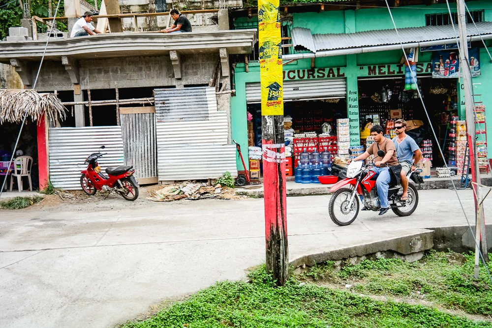 a friendly local gave Rufus a lift to the bank, to draw local currency to pay for our boat visa