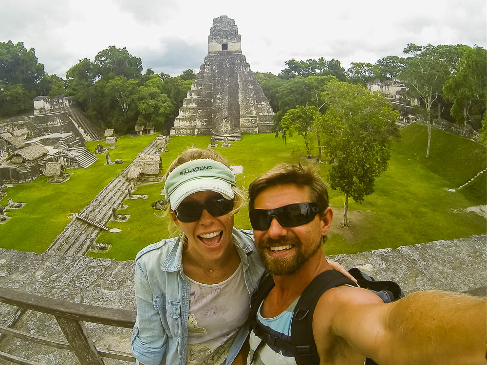 Standing at the top of the Temple of Masks, overlooking the Temple of the Grand Jaguar