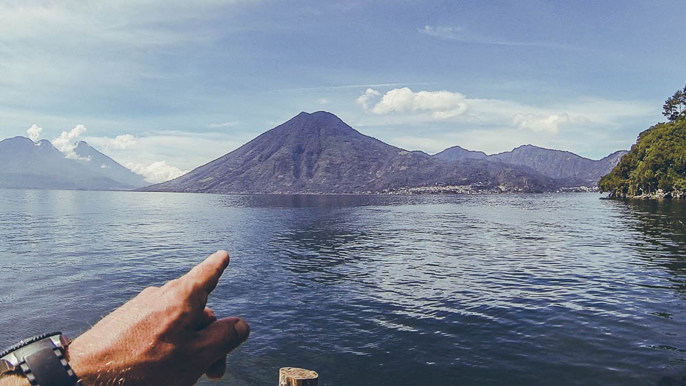 one of the majestic volcanos that surrounds the lake