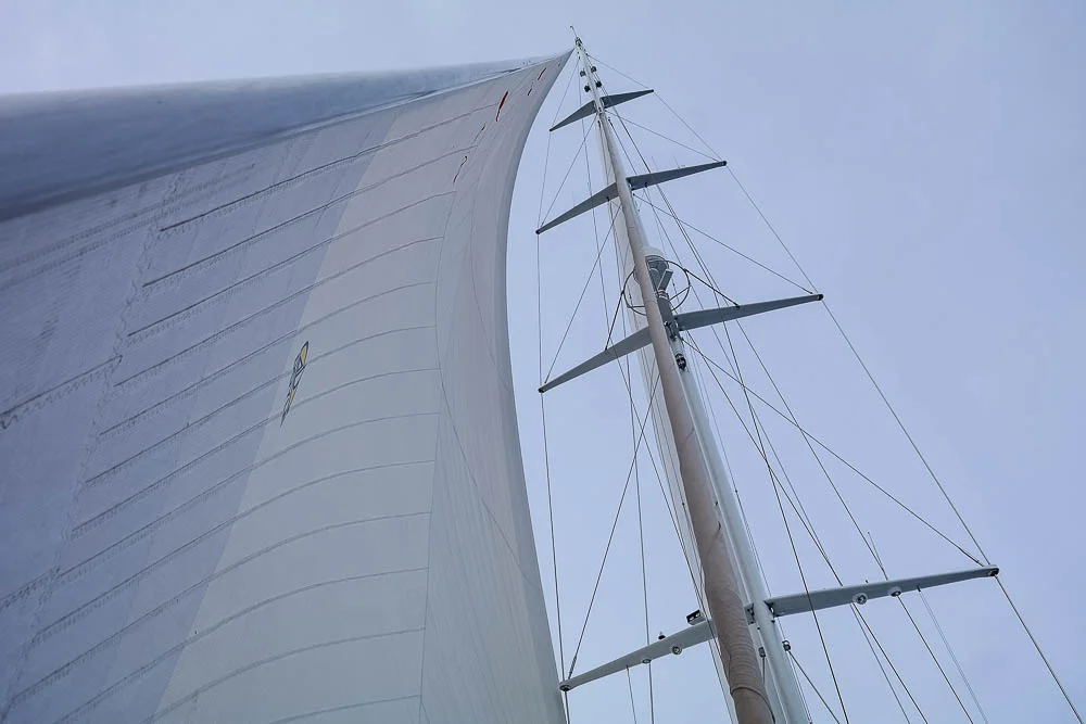 this is what a $200,000.00 new custom mainsail from Doyle looks like