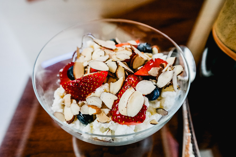 one of the delicious breakfast made with Andrea's own ricotta cheese