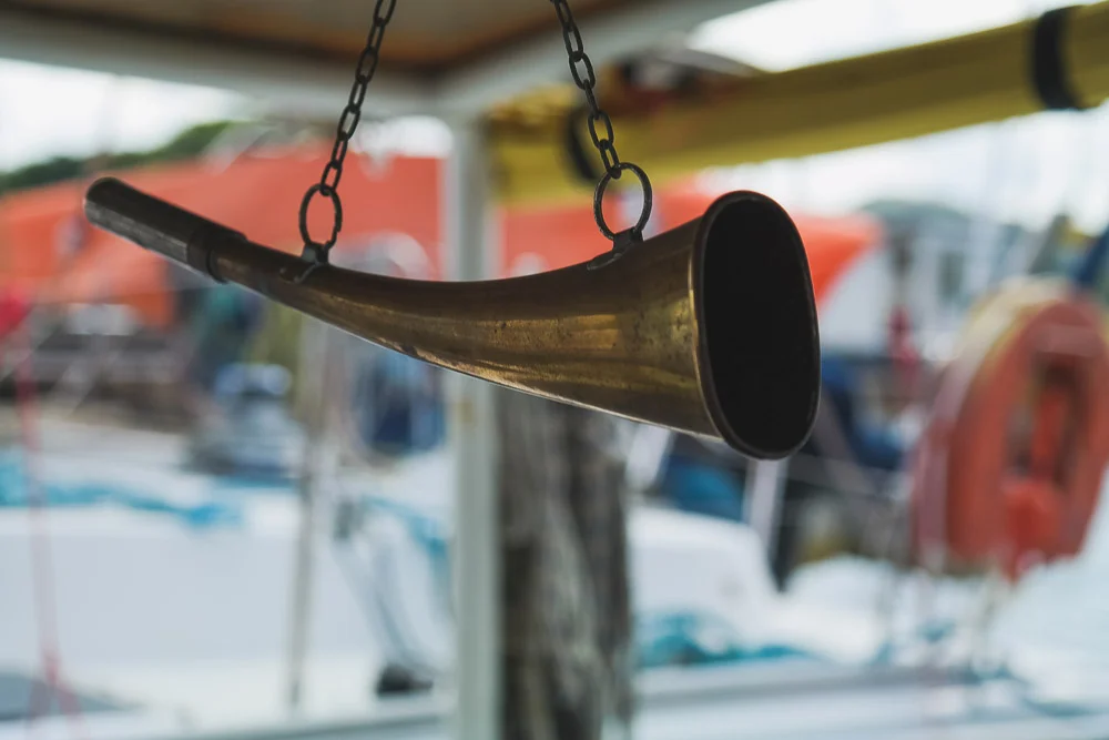 our trusty (tiny) fog horn
