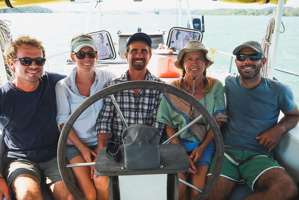 our full team aboard Melody as we finally arrive in the Pacific!