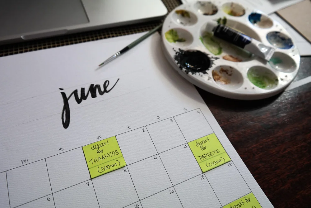 calendar making and route planning