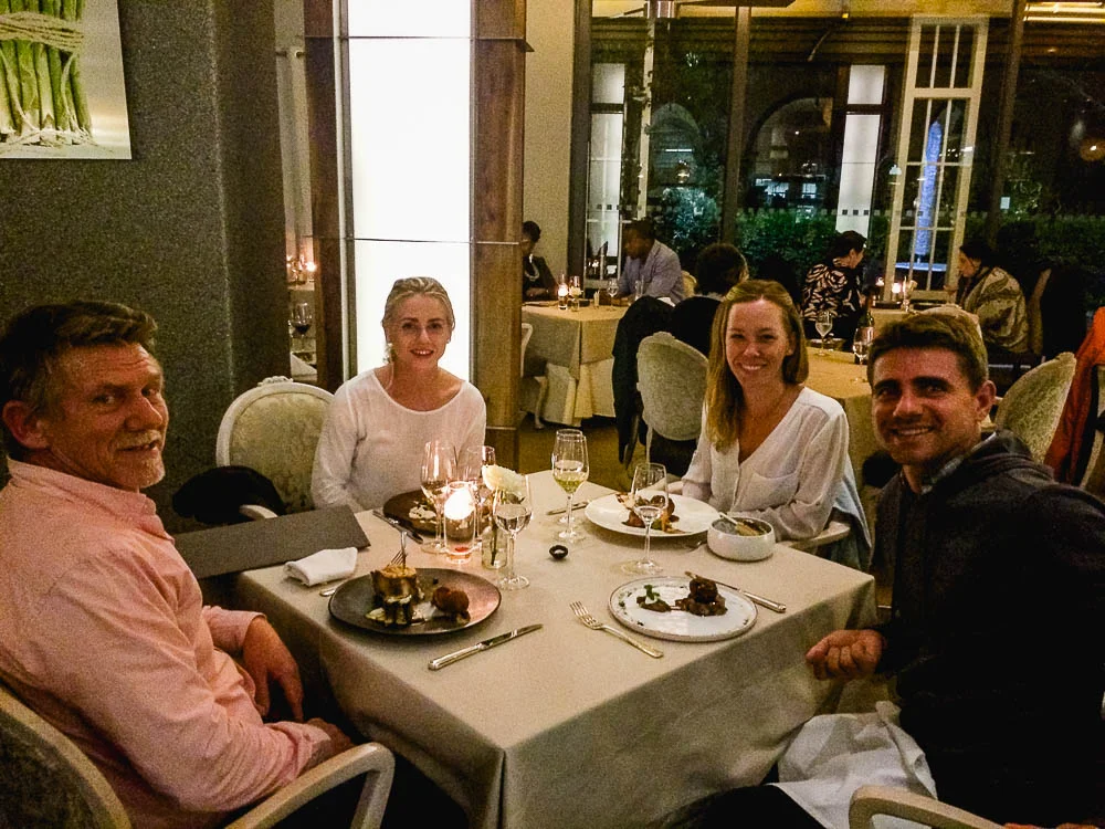 family dinner with Rufus' dad, Boris, and Cherie at Myoga Restaurant