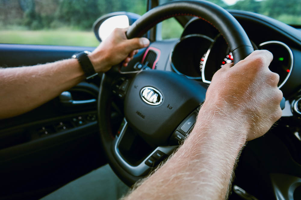 Rufus at the wheel
