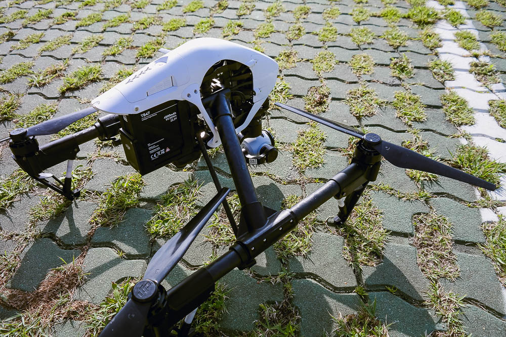 Timmy's drone, ready to capture the aerial shots