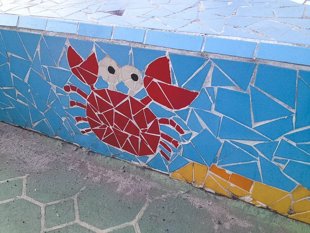 mosaics along the Hamdeok Beach promenade
